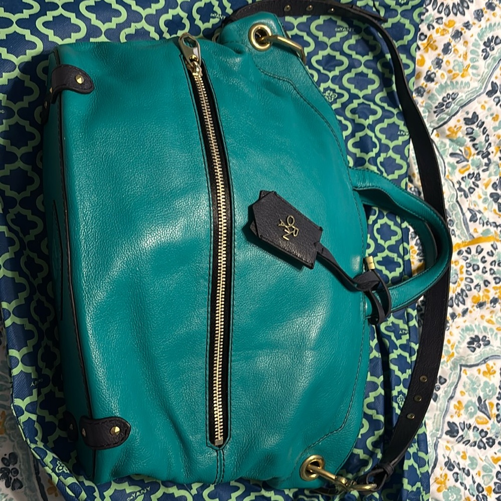 Large leather orYANY handbag.